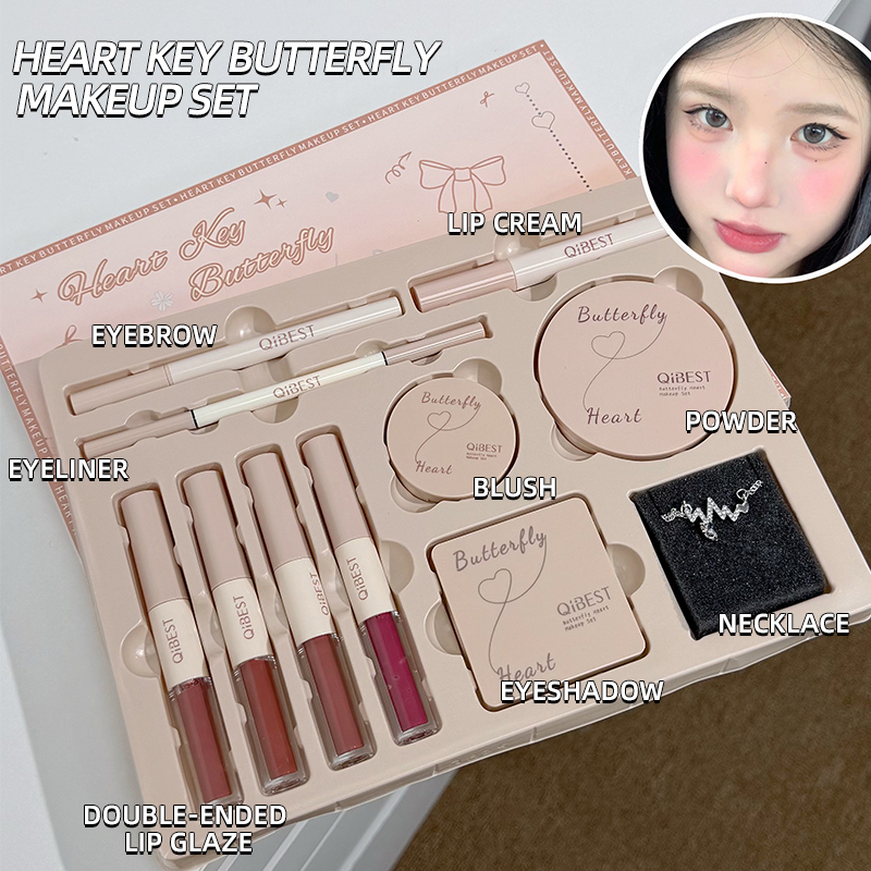 Rare Beauty Makeup Kit - Makyaj Hediye Kutusu Kelebek Fiyonk Kalp