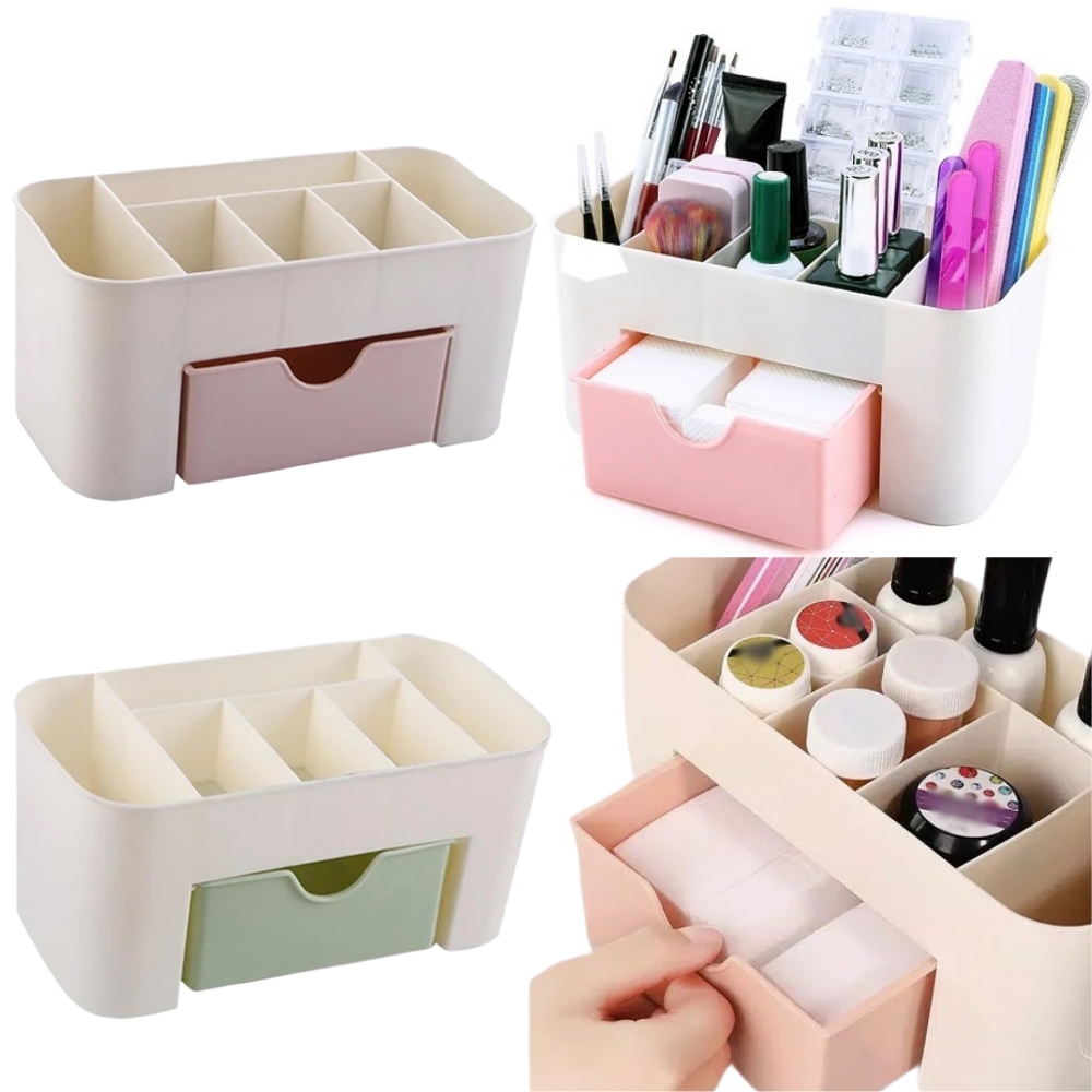 Beauty Makeup Fashion - Tırnak Sanat Organizatör Masaüstü Çekmece Kozmetik