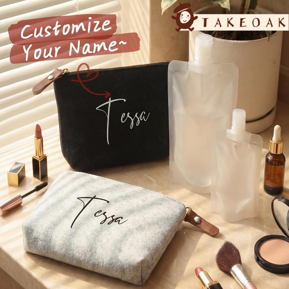 Beauty Makeup Names - Kişiye Özel İsimli Kadife Kozmetik Çantası
