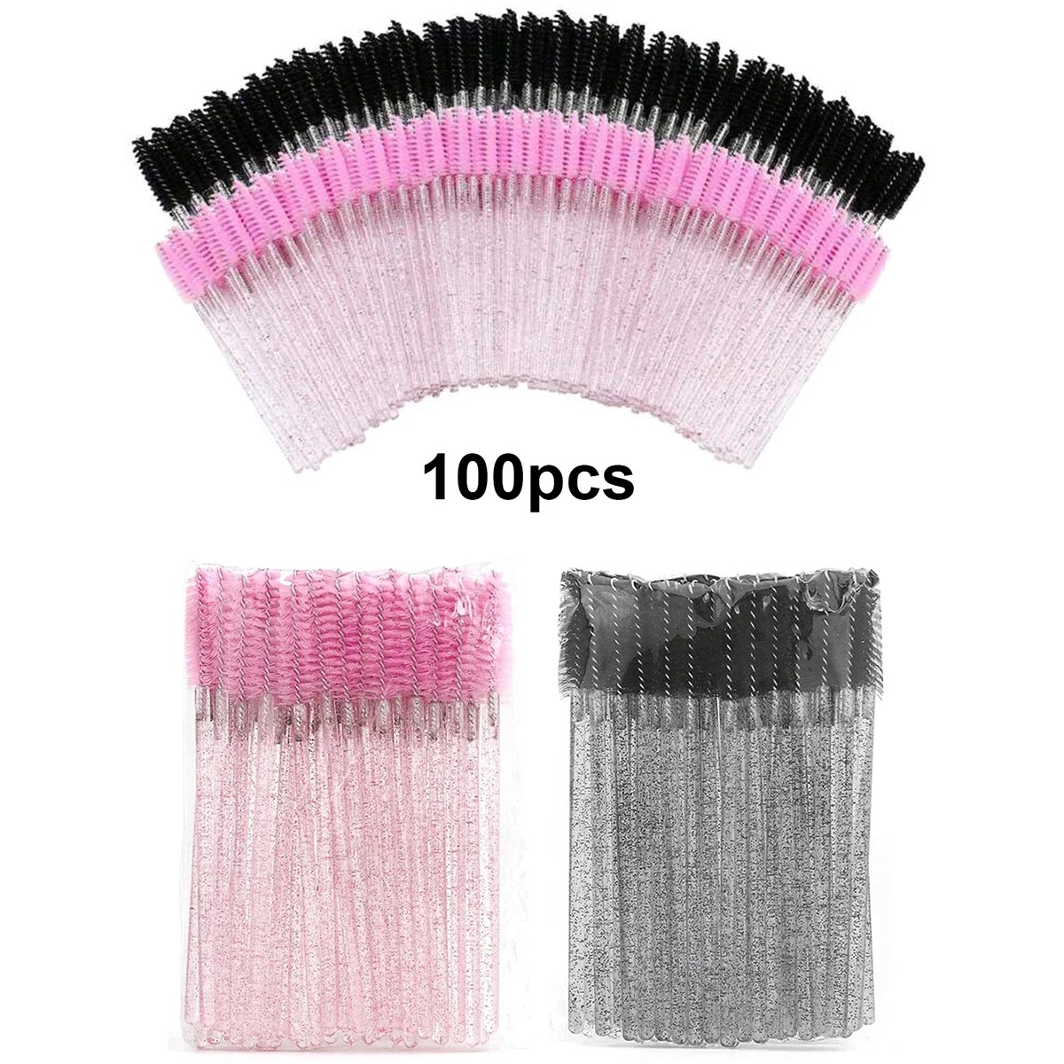 Makeup Brush Set - Toptan 100 ADET Maskara Spoolies Tek