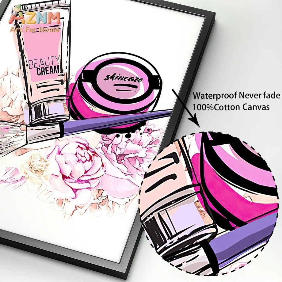 AZNM Pembe Tırnak Makyajı Kanv - Makeup Is Beauty Quotes incelemesi ve fiyatı